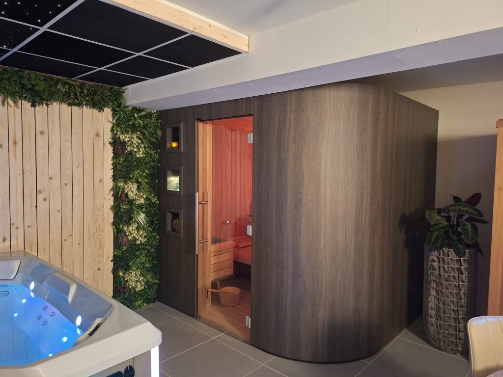 Sauna bij Carokri privé wellness in Schoonaarde